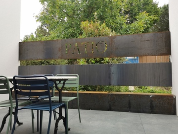 Clôture patio en corten